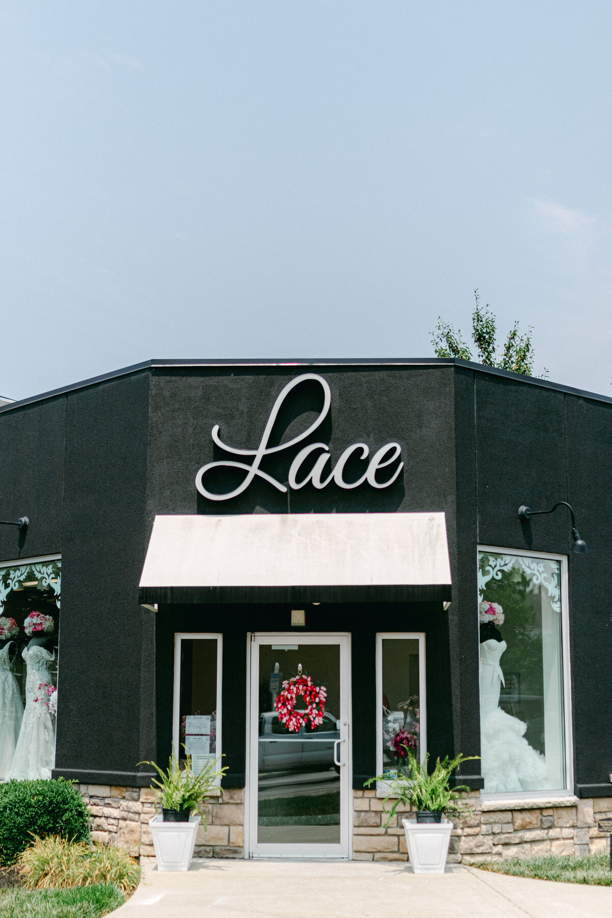 Lace Bridal Couture storefront in the Reading Bridal District