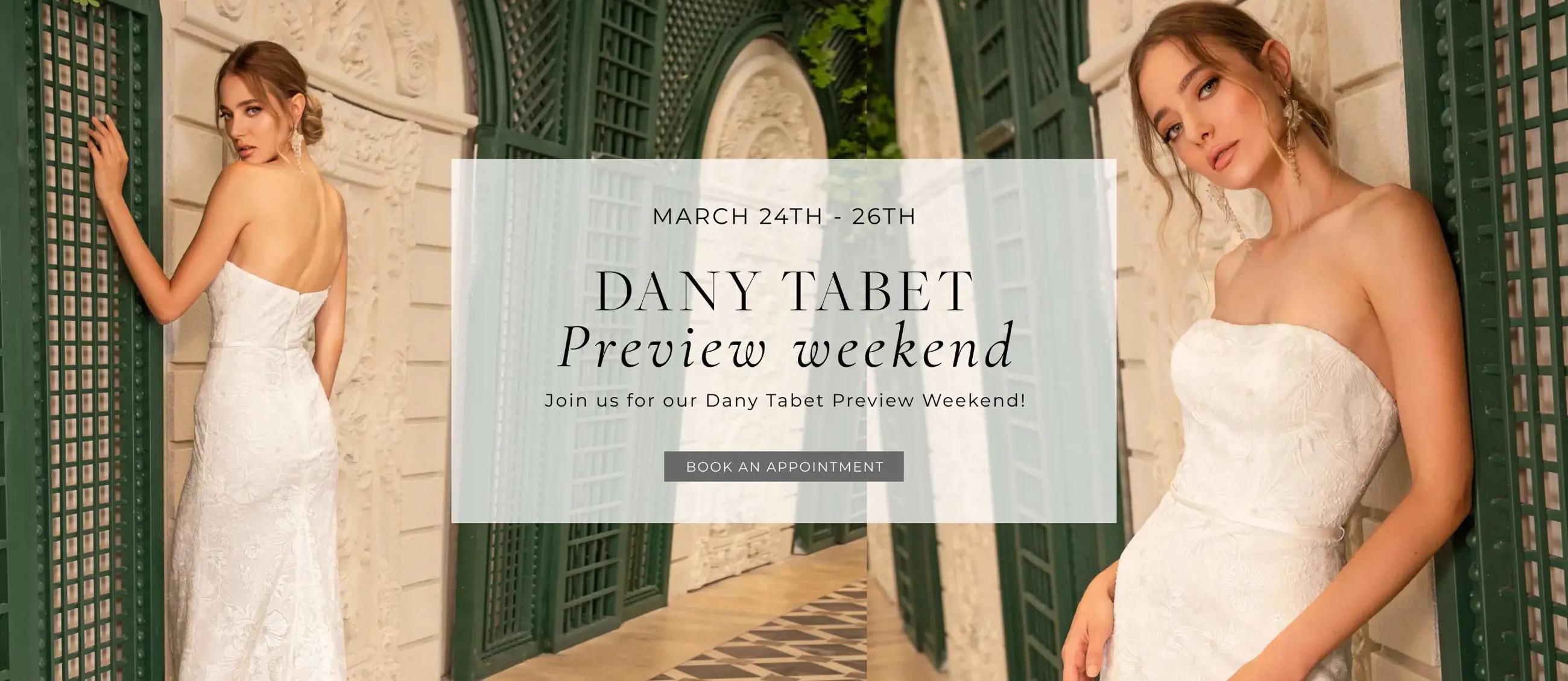 "Dany Tabet Preview Weekend" banner for desktop